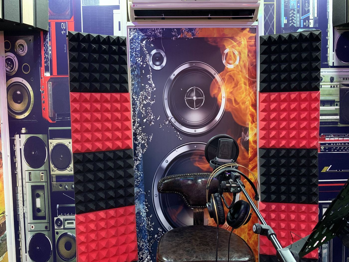 Vocal booth setup